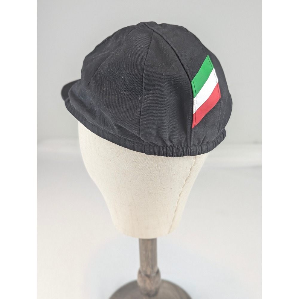 Castelli Cycling Cap Black Red Scorpion Logo Italian Flag One Size Fits All
